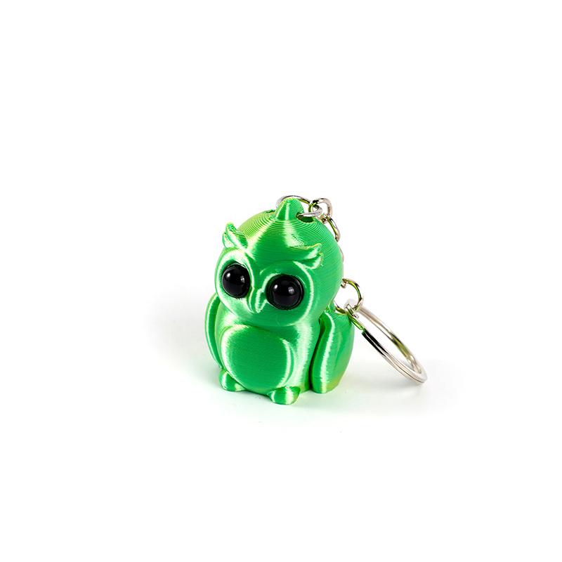 Creative 3D Printing Owl Keychain Pendant Multi-Joint Movable Simulation Animal Toy Model Keychain Bag Accessories Kids Gift