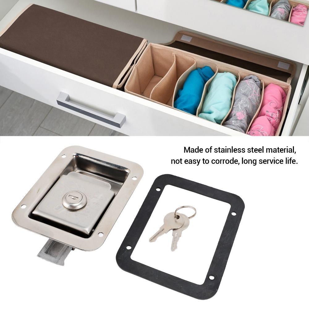 2 set Rustproof RV Handle Latch High Strength Paddle Latch Handle Portable Tool Box Latch Camper