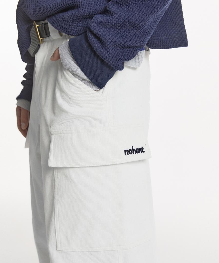 NOHANT Corduroy Cargo Pants White