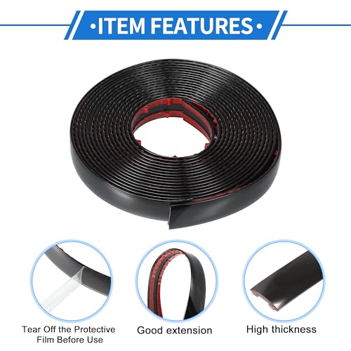 Комплект молдингов для окон VekAuto 3/4" 20 мм ширина 16 футов 5 м Универсальный внешний бампер автомобиля Дверь Кузов Самоклеящаяся Защита от царапин Декоративная наклейка Плас