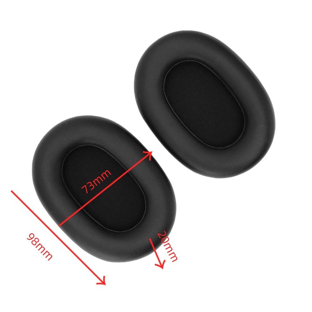 2PCS Black Replacement Ear Pads Leather Ear Covers for Elite 85h Wireless Headset Sound Equipment