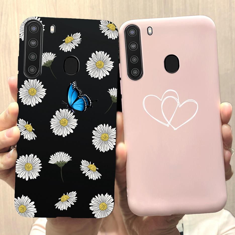 Силиконовый чехол для телефона Samsung Galaxy A21 Чехол 6,5" Задняя крышка Coque Мягкий ТПУ Fundas Samsung A 21 A21 SM-A215U Защитный корпус