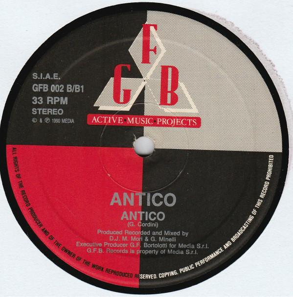 12-дюймовая пластинка ANTICO Antico GFB002 GFB Records 1990 Италия Танцевальная Электроника Б/у