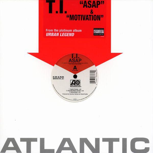 12-дюймовая пластинка T.I. - Как можно скорее / Мотивация 093768 Atlantic 2005 США Рэп и хип-хоп/R&B Б/У