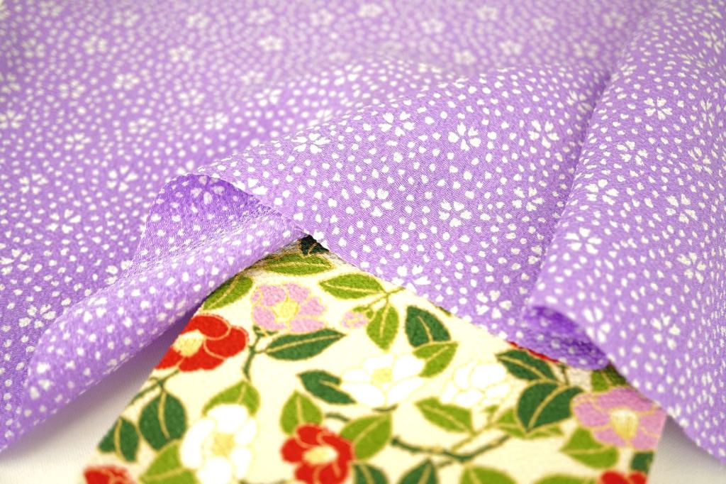 Purple X X Japanese Edo Washable Made In Japanese Tsumami Japanese Miscellaneous Japanese Sold by the Cut [Uni Fiber] [Komon Kobo] [Nikoshi Chirimen]