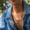 Bohemian Mizhu Necklace Men's Tide High Sense Splicing Clavicle Chain Simple Men's Jewelry