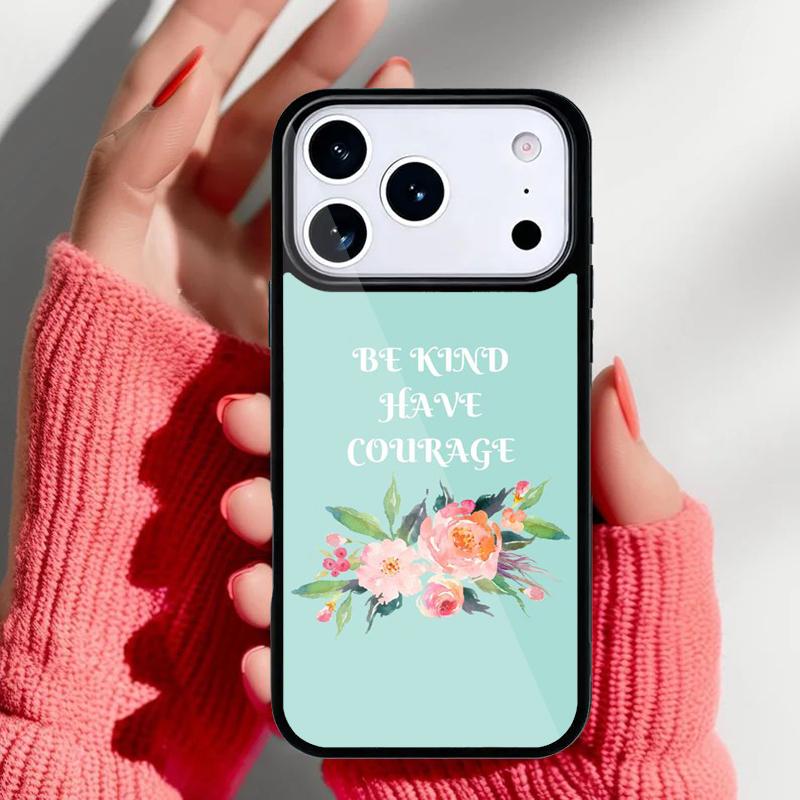 Мягкий чехол для телефона 'Будь добрым' для iPhone 17 16 15 14 13 Pro Max Задняя крышка для 12 11 Pro Coque