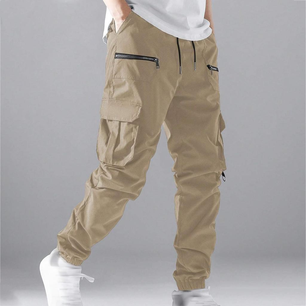 Men's Casual Workwear Pants, Multi-pocket Loose Casual Pants, Long Pants
