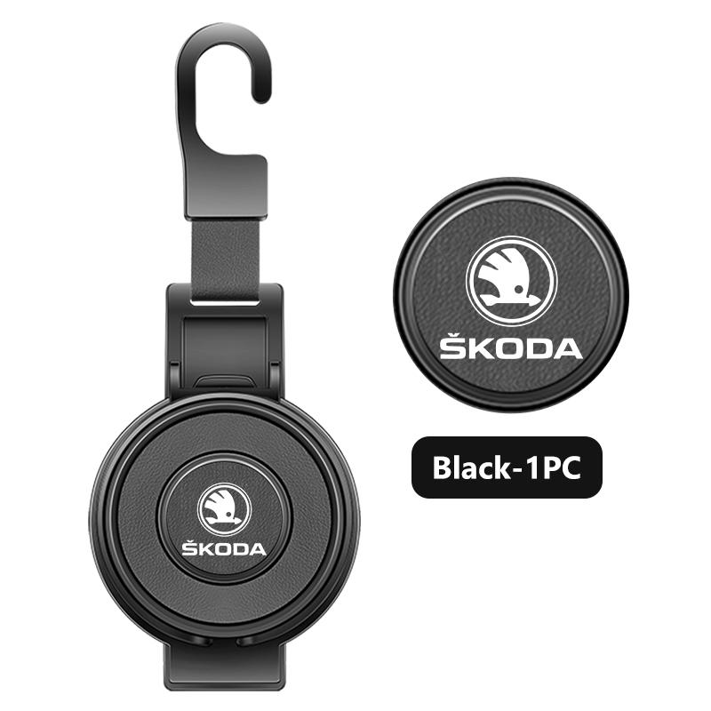 ADT1 Car Logo Seat Back Storage Organizer Water Cup Holder Hook For Skoda S Kodiaq Octavia 2 3 Yeti Karoq Rapid Fabia VII VRS