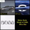 Chrome Carbon Fiber Accessories For Alfa Romeo Giulia 2016 -  Door Handle Bowl Frame Fuel Oil Tank Cap Decoration Cover Trim