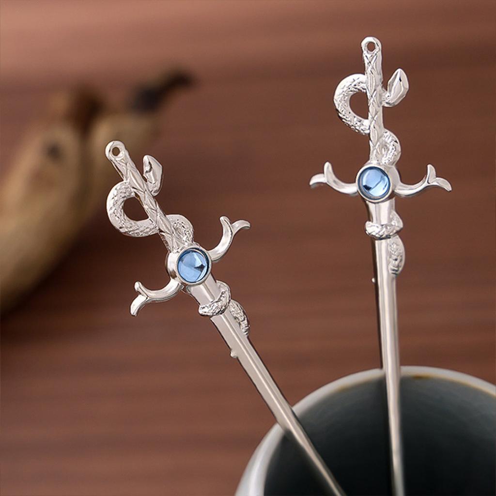 Snake Hair Stick Metal Hairpin Antique Hair Pin Traditional Hair Decoration Han Costume Buyao Hair Stick Hairstyling Pin