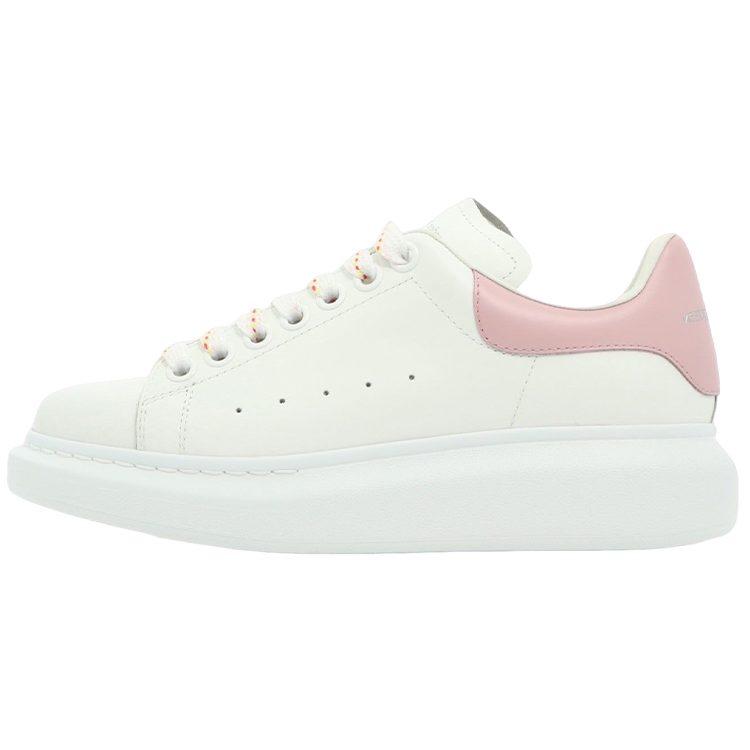 Alexander Mcqueen Кеды из кожи 'White Pink' Оверсайз Ларри Женские 718139WHGP58937