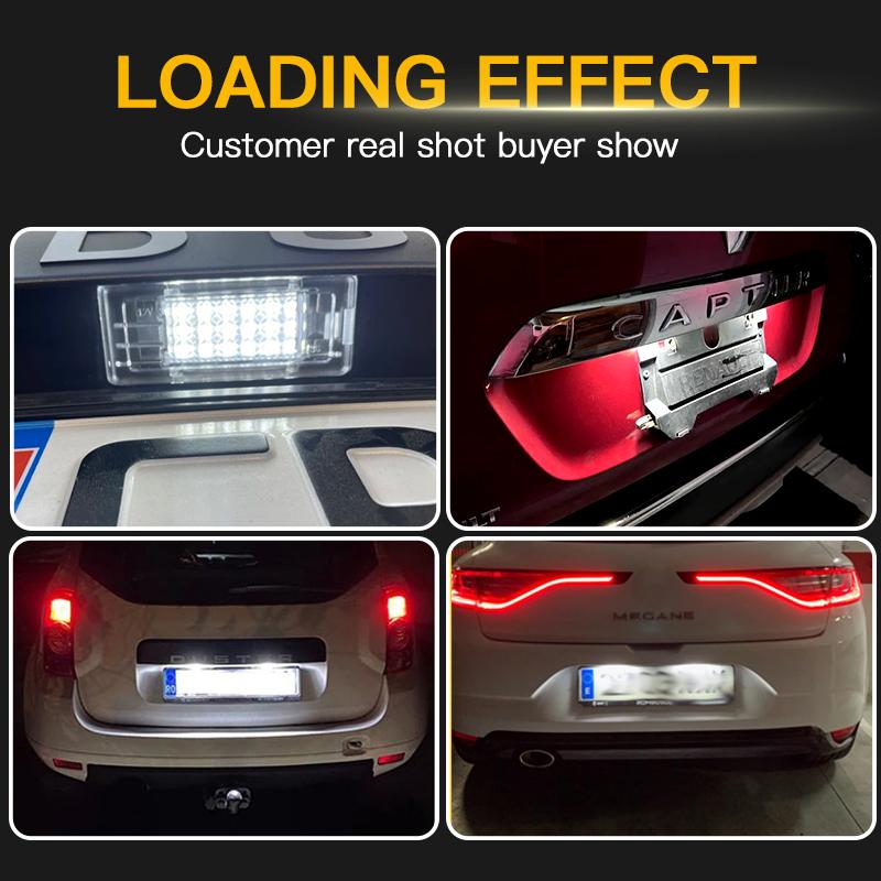 2 шт. OEM светодиодные лампы подсветки номерного знака для Renault Captur 13-19 Fluence 09-21 Scenic MK2 MK3 03-15 Latitude 10-15 Modus 04-12