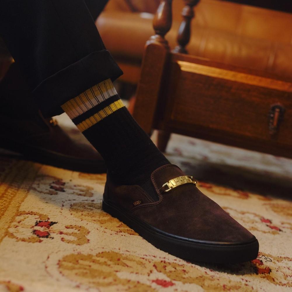 Vans Slip On Brown  Black V98cf Chn Brown  Black