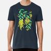 Golden Wattle | Navy Premium T-Shirt S To 5XL Made In the AU/USA T-Shirt