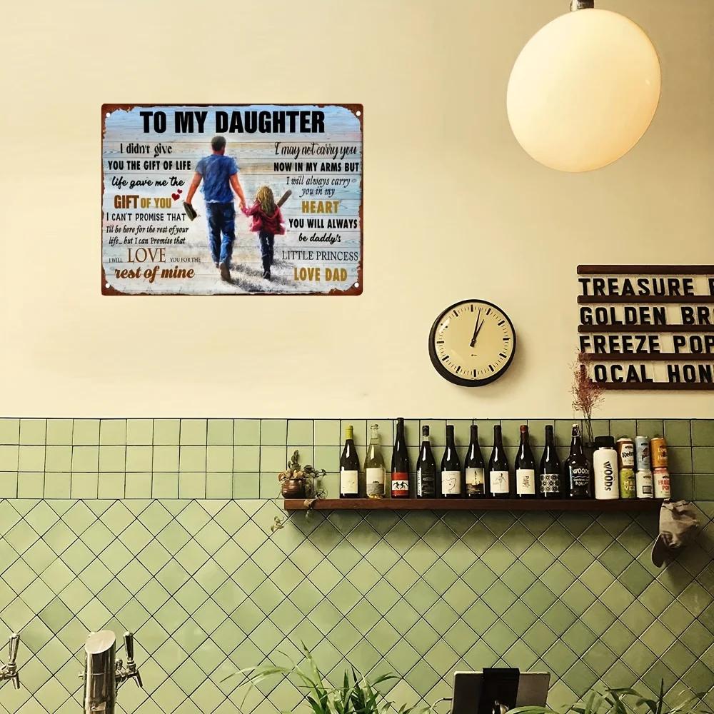 One Piece, Vintage Metal Sign for My Daughter, Home Wall Decor, 12x8 Inch