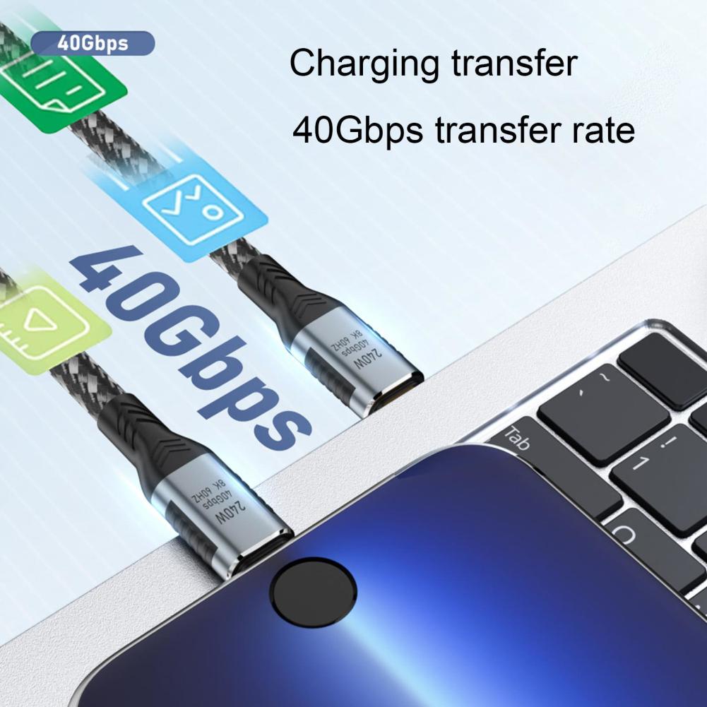 Usb 4.0 Data Cable 240w Fast Charging Line 40gbps High Speed 8k 60hz Hd Video Cable Multi-functional Type-c 4.0