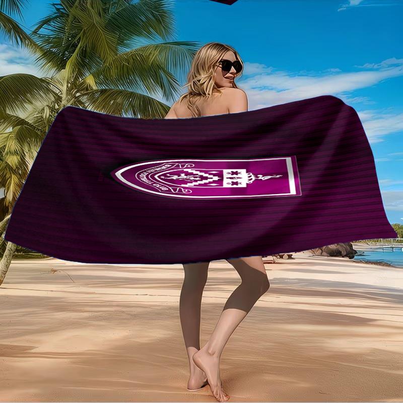 Burnley Football Club Beach Towel Microfiber Beach Towel, Lightweight and Quick-Dry, for Summer Travel, Swimming Pool Fan Birthday Gift