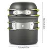 Набор походных горшков, переносные столовые приборы для кемпинга на открытом воздухе, набор для пикника, посуда для 1-2 человек, складные походные столовые приборы