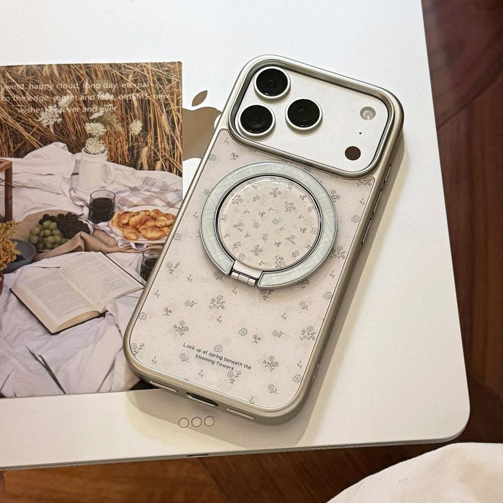 Свежий и нежный синий чехол с цветочным принтом для iPhone 16, iPhone 17 и iPhone 17 Pro Max