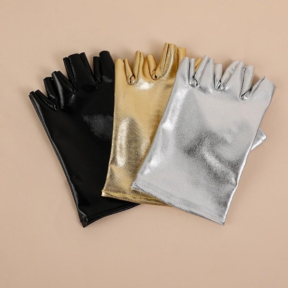 Imitation Leather PU Leather Gloves Punk Style Cosplay Gloves Hip Hop Performance