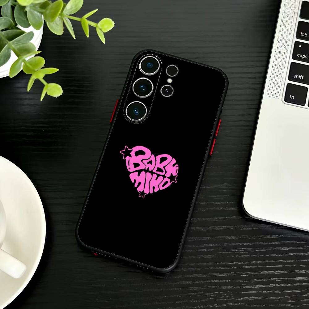 Чехол для телефона G-Singer Young Miko Для Samsung S26,S25,S24,S23,S22,S21,S20,Ultra,Plus,FE Черный Мягкий Чехол