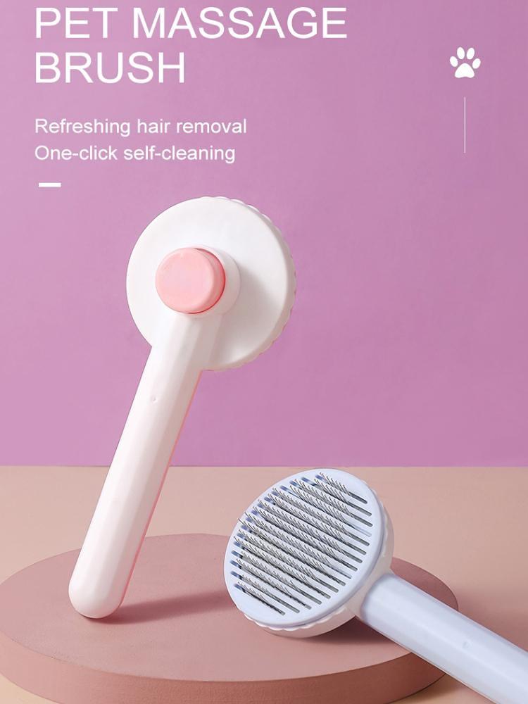 Щетка для кошек Расческа для собак Удаляет волосы Расческа для домашних животных Самоочищающаяся пуходерка Щетка для кошек Собаки удаляет спутанные волосы Косметические товары