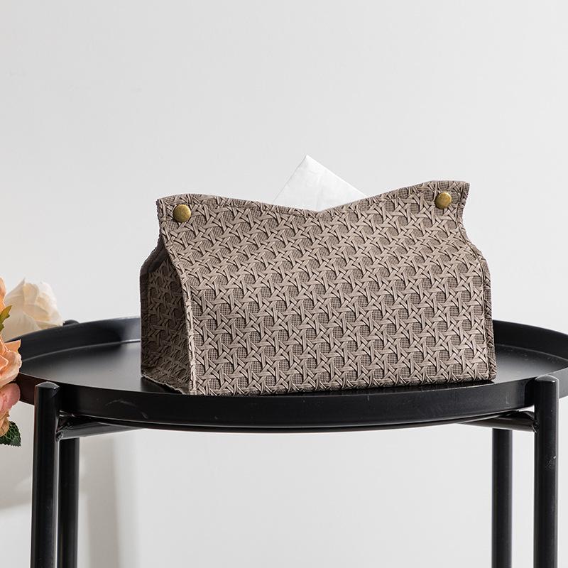 Household PU Leather Tissue Box Nordic Simple Paper Box