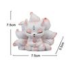 Cute Nine-Tailed Fox Miniatures Statue Bedroom Desktop Figurines Ornaments Bionic Art Aesthetic Home Decor