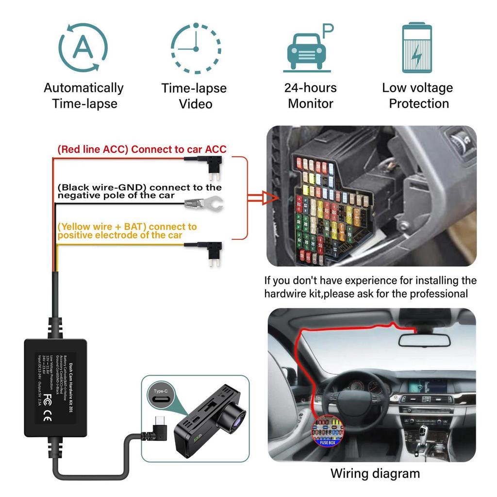 Автомобильный видеорегистратор Dash Cam 1080P WiFi Видеорегистратор Черный ящик Ночное видение G-сенсор Парковочный монитор Циклическая запись автомобиля