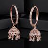 Очаровательные женские серьги Estele Jhumki с покрытием из розового золота и CZ