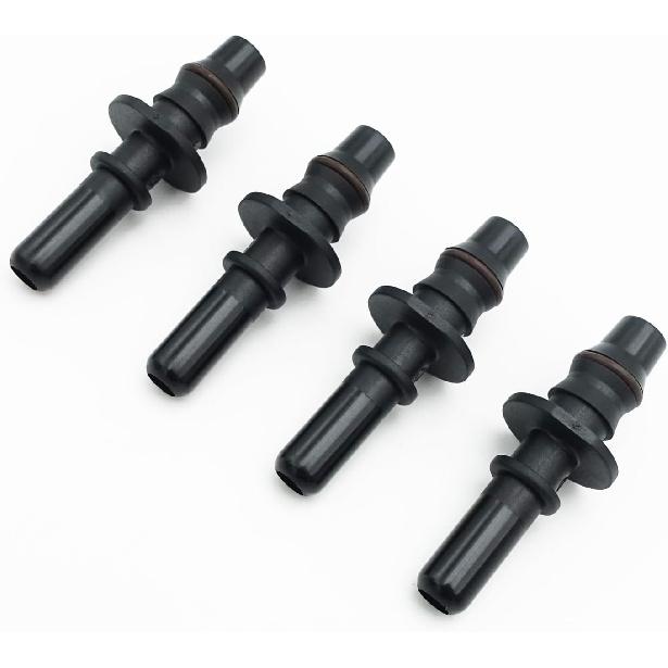 AC PERFORMANCE Plastic Fuel Quick Connector Male 3/8" Tube to 3/8" Male Barb, Pack of 4