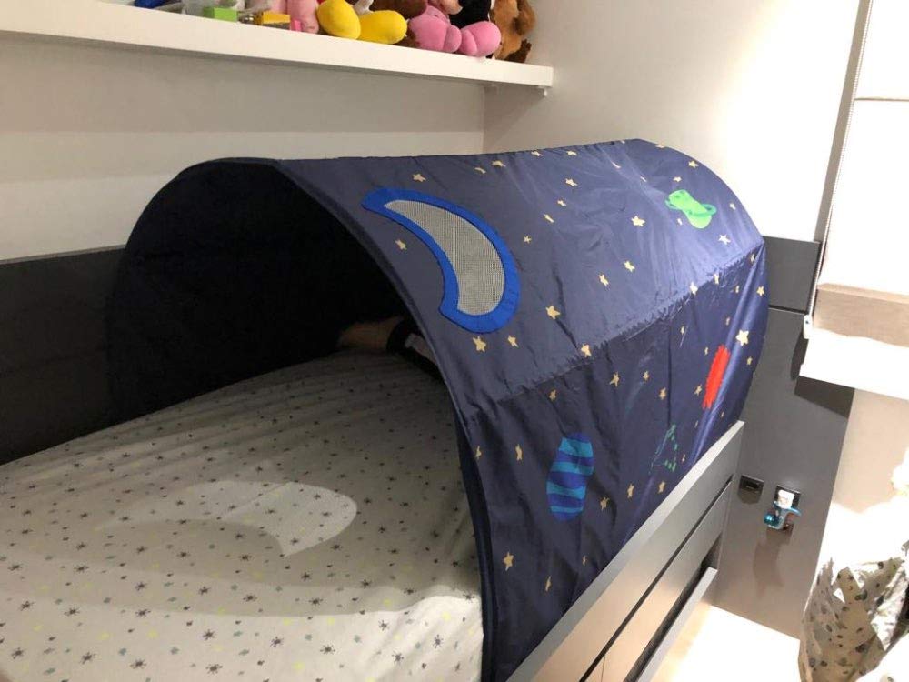 Кровать-палатка, игровой домик, детская игровая палатка, декор комнаты, туннель, палатка, кровать, защита от падений, детская игрушка для сна, для детей от 2 до 14 лет, с москитной сеткой, синяя, для детей от 2 до 14 лет