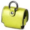 Брелок Pebble Leather Air Pods Pro Case Bag Charm Keychain Metallic Citrine CP197 [Coach] [Товар]