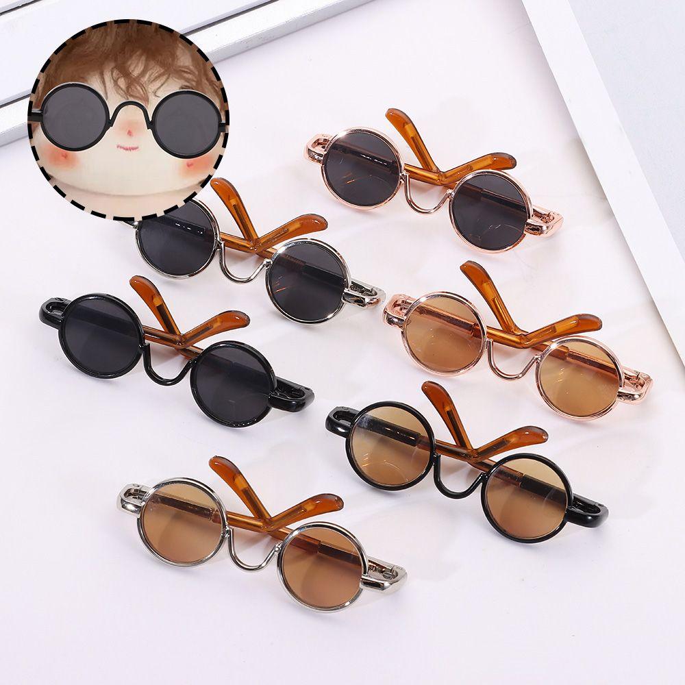 Plush Doll for 1/61/12 BJD Cute Round Frame Glasses Clothes Plush Doll Eyeglasses For 1/4 Dolls