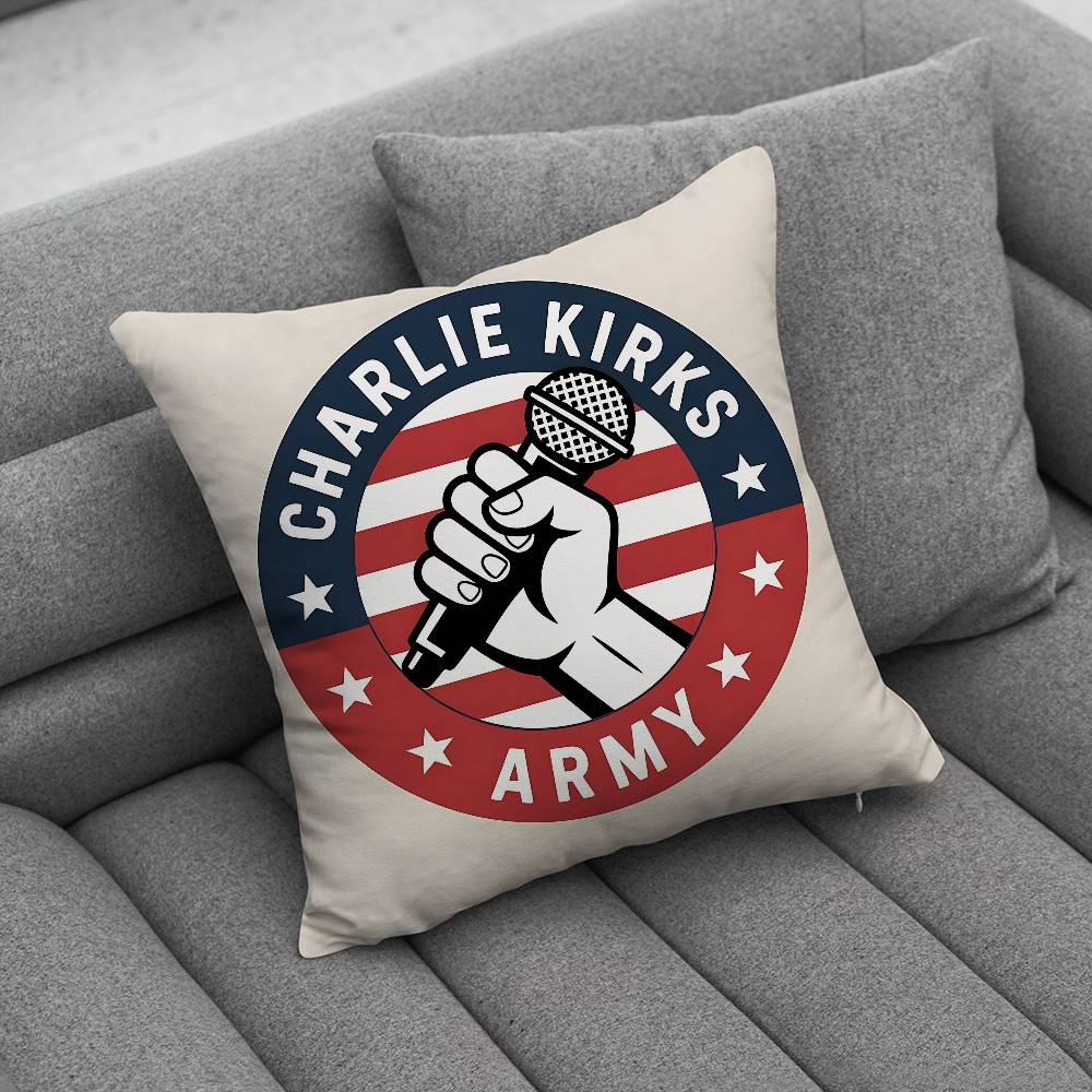 Charlie KKirk Cross Print Pattern Sofa Cushion Cover Pillowcase Home Party Car Bedding