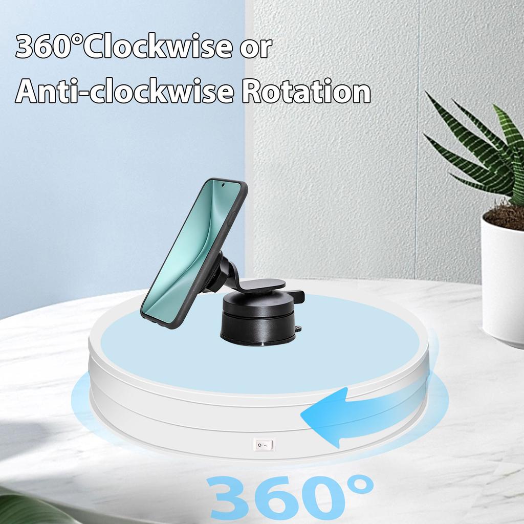 25 см 10 дюймов Моторизованная вращающаяся подставка для дисплея с RGB-подсветкой Вращающийся на 360 градусов Электрический поворотный стол для фотографии для