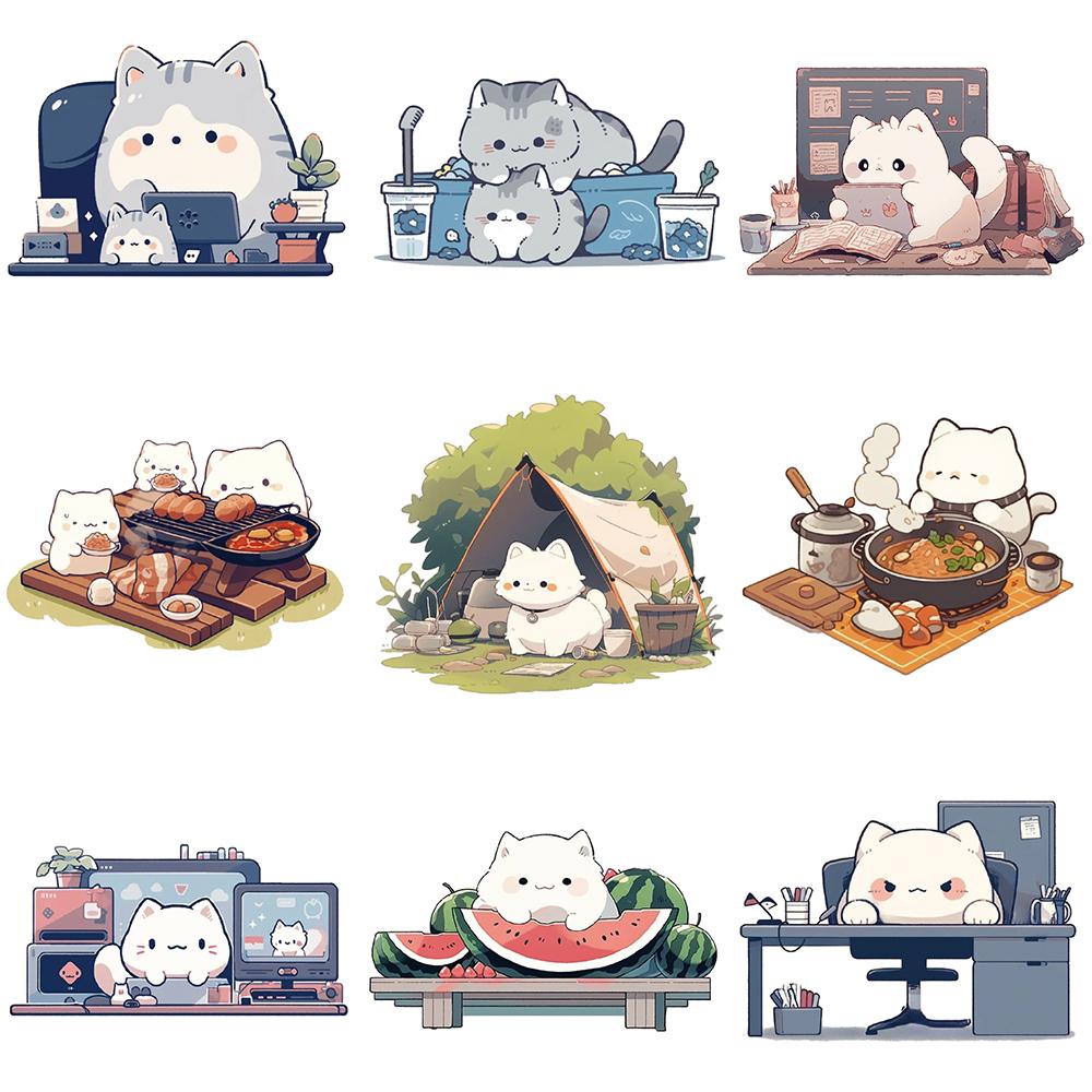 10/30/50 шт. Милые Аниме Кошки Наклейки для Повседневной Жизни Kawaii Мультяшные Наклейки Декор для Ноутбука Телефона Скрапбукинга Креативная Наклейка Граффити