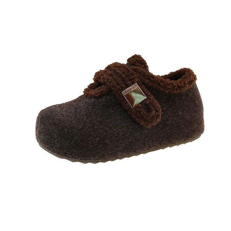 Ретро морозостойкие шерстяные туфли Birkenstock зимние новые теплые на толстой подошве хлопковые туфли