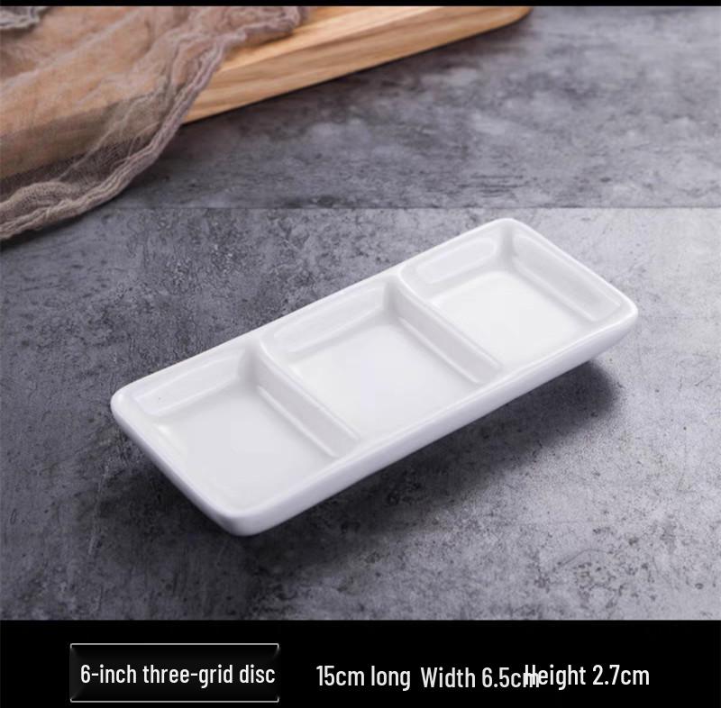 Чисто-белая керамическая тарелочка для соевого соуса и приправ для гостиничного использования