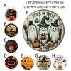 2D Pumpkin Head Art Decoration Wooden Hanging Pendant Door Decor Wreath Sign  Porch