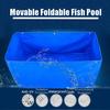 Foldable Waterproof Outdoor Blue Pool Fish Tank Pond 1x1.5x0.6M PVC Coated Banner Anti-UV Swimming Pool Blue Movable Blue Coated Banner