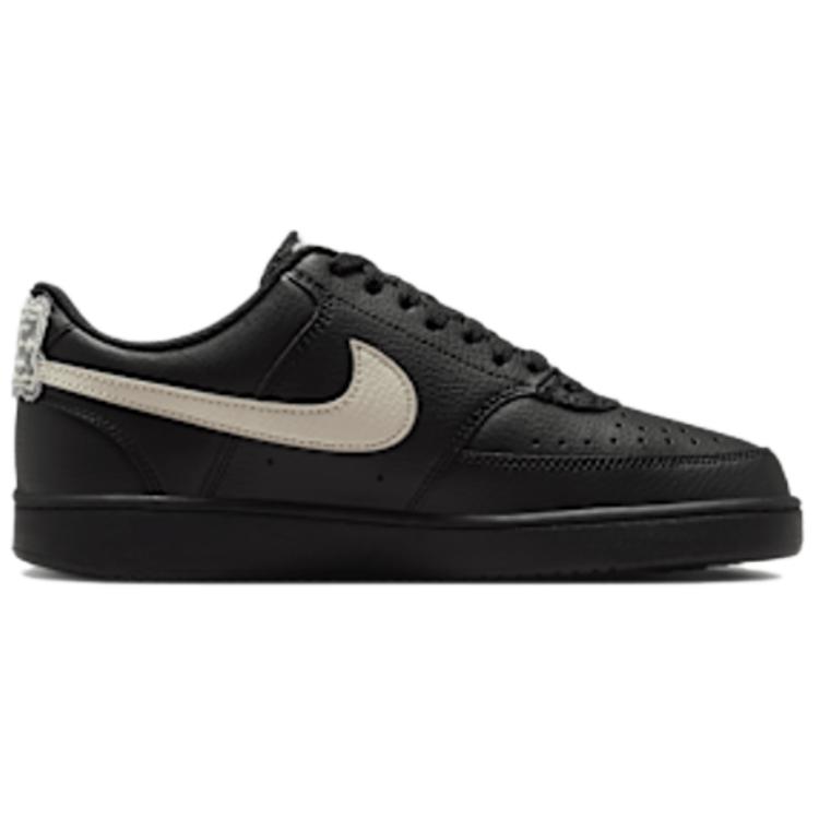 Nike Court Vision Synthetic Leather Breathable Support Low top Skateboard Shoes Women's Black IR1387-001