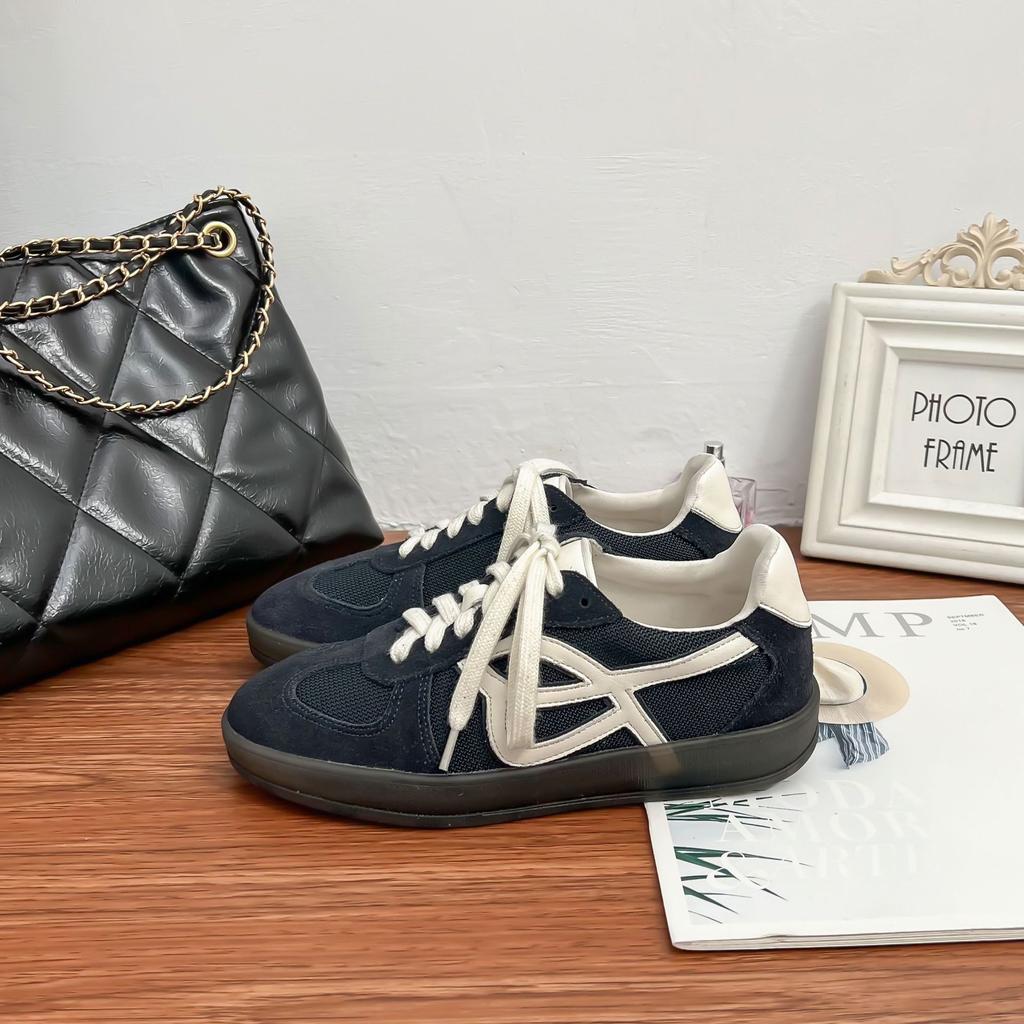 Grape Mother Comfortable Breathable Thick Baseplate Shoes Front Lace-up Campus Style Casual Shoes Spring and Summer New Sports Shoes Women's Outer Wea