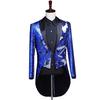 Men's Sequin Tuxedo Top Personality Trend Magic Show Clothing Shiny Clothing Club Clothing Dance