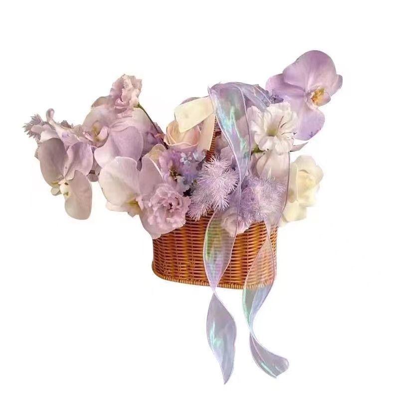 4cm Iridescent Wave Fishtail Yarn Ribbon for DIY Floral Gift Box and Baking Decoration