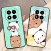 Мультяшный Милый Мягкий Чехол Bubu Dudu для Телефона Xiaomi Redmi Note 12 13 14 15 Pro Plus 11 12S 11S 11T 10 4G Черный Задний Корпус