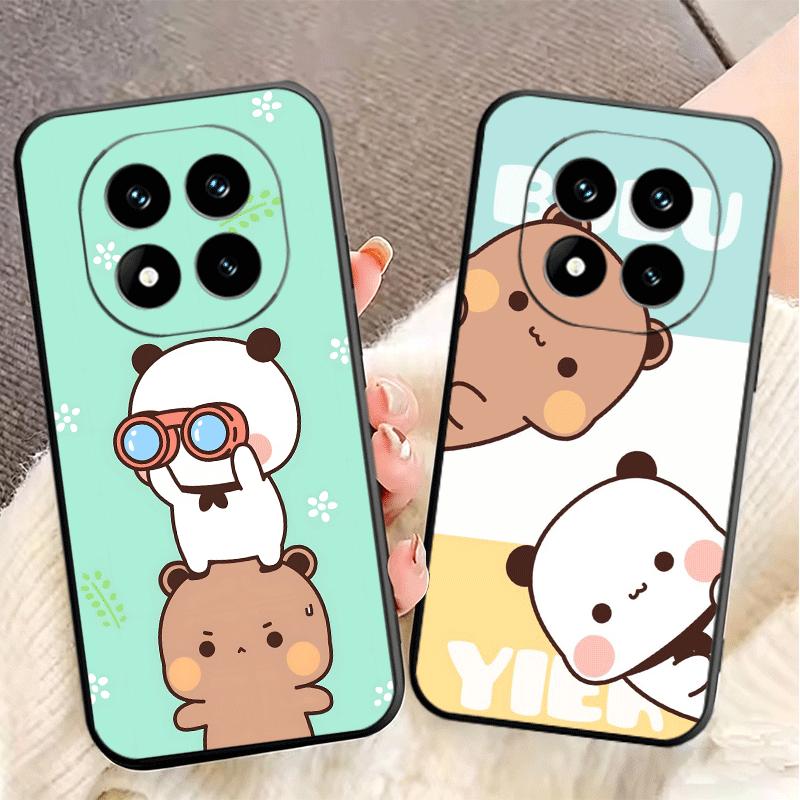 Мультяшный Милый Мягкий Чехол Bubu Dudu для Телефона Xiaomi Redmi Note 12 13 14 15 Pro Plus 11 12S 11S 11T 10 4G Черный Задний Корпус
