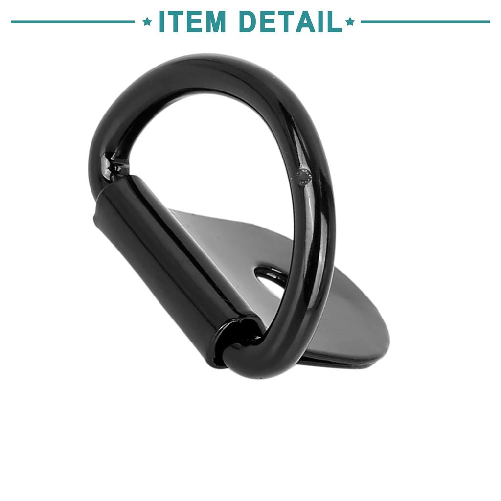 ACROPIX Автомобильное D-образное кольцо-якорь Автомобильный багажник Черный 20 шт.