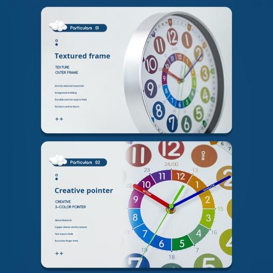 Бесшумные нетикающие настенные часы Научного дизайна Легко читаемые Работающие от батареек Красочные